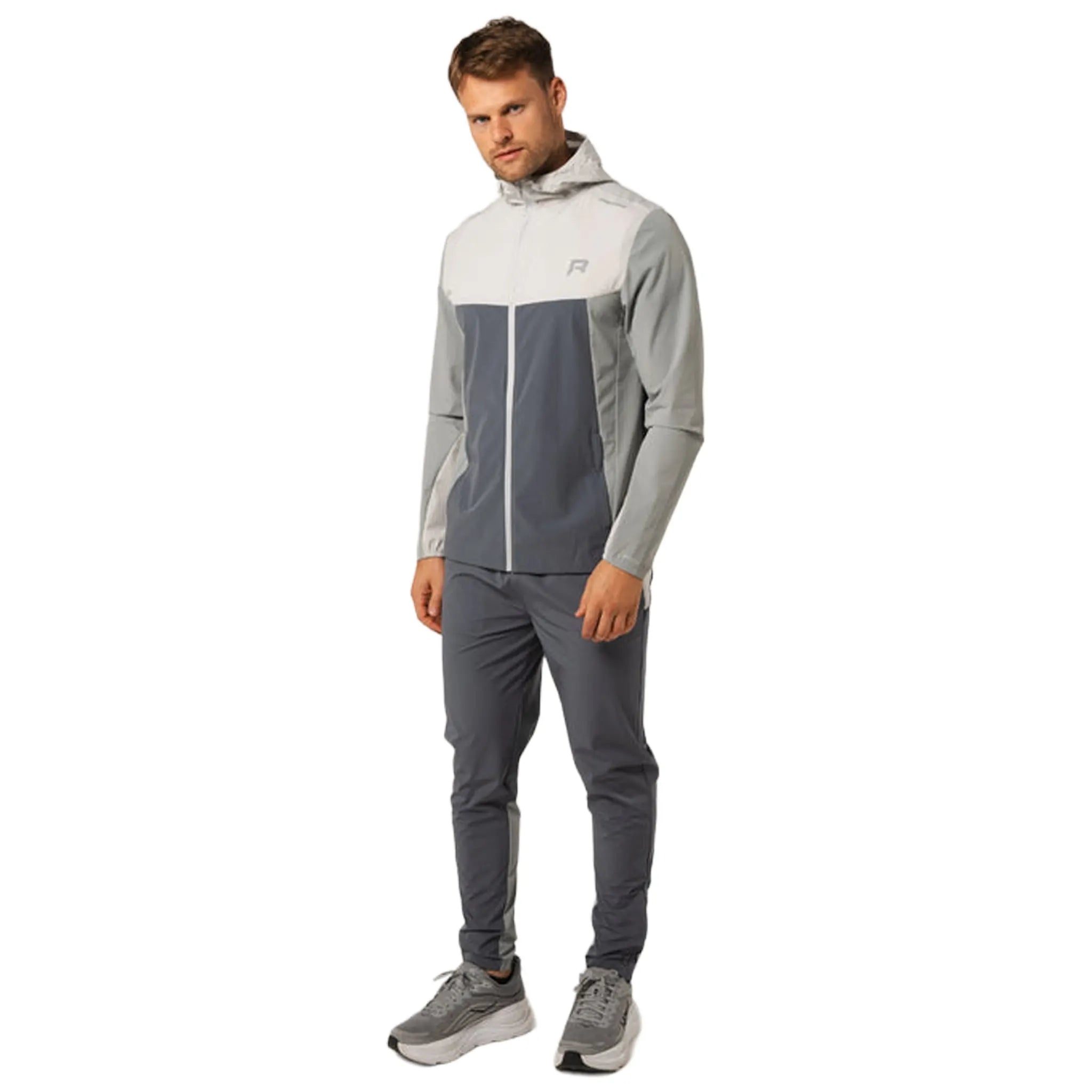 Front Side View of Reprimo Flight Turbulence Vapour Blue Windbreaker